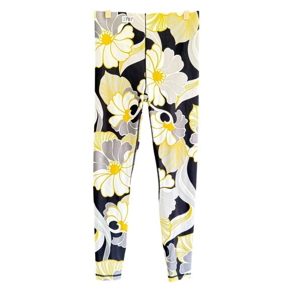 Savage X Fenty Floral Hotline High Waist Leggings Large 12-14 Yellow and Black - Picture 2 of 11
